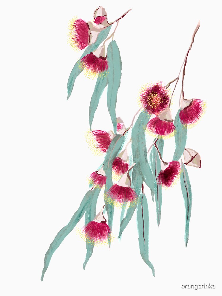 Gum tree flowers, australian native plants by orangerinka