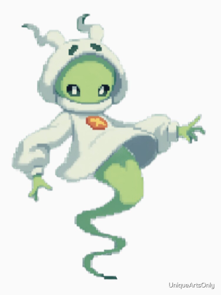 Pixel Ghost Alien – Cute Space Spirit Character Art by UniqueArtsOnly