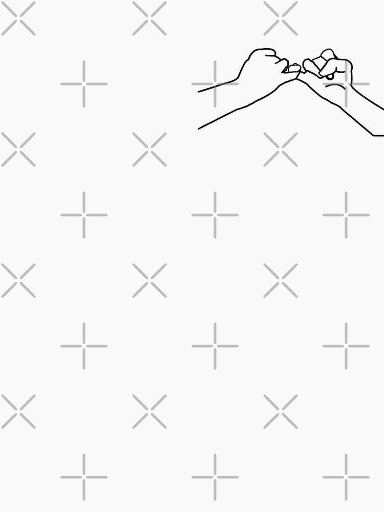 Pact, pinkies - Minimalist Black Art of Modern Aesthetics by V-ForAll