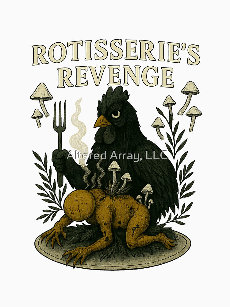 Rotisserie's Revenge – Gothic Chicken Cult Design by Altered Array, LLC