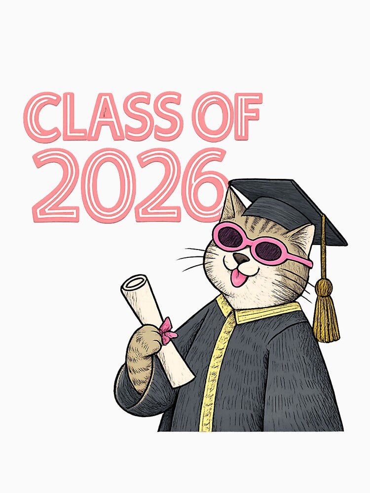 Class of 2026 Cat – Graduated in Style by Artiviose
