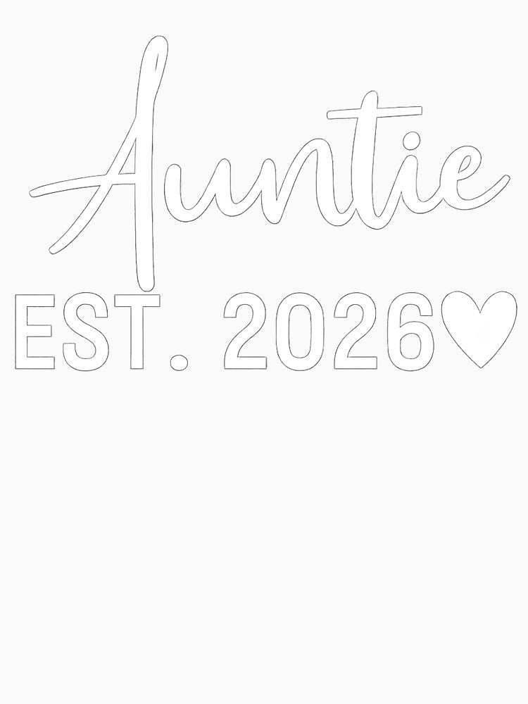 Auntie Est 2026 New Aunt Announcement Heart Gift by haitrieuic96