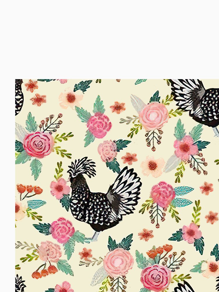 Cute hand drawn hens floral by MobertsonArt