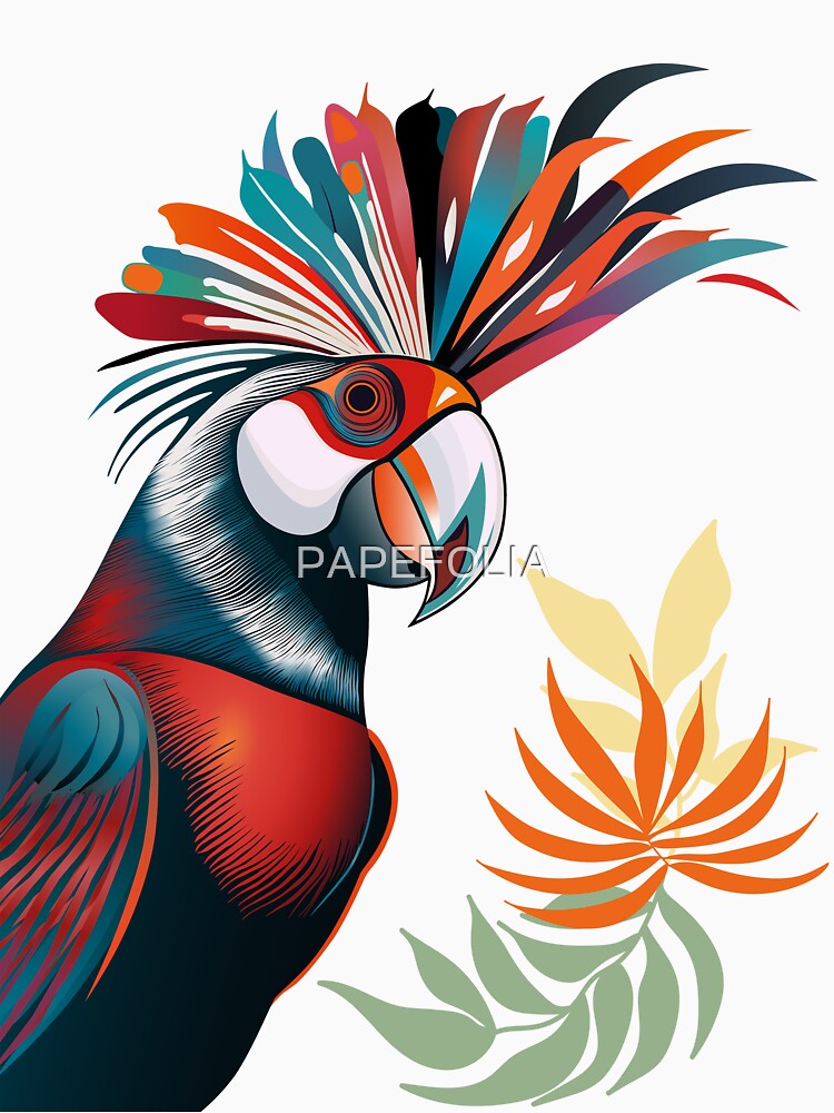 Abstract Crested Parrot by PAPEFOLIA