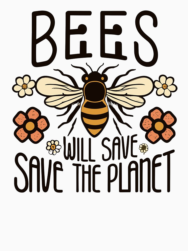 Bees will save the planet simpel design by Leivenaar
