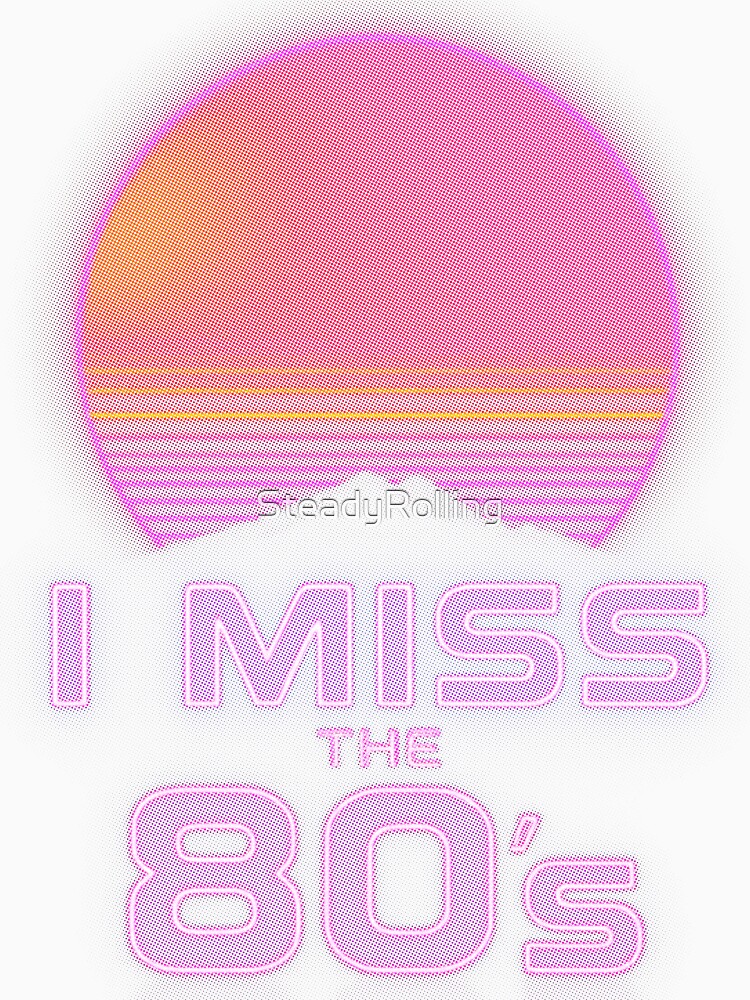 I Miss The 80s – Neon Sunset Grid by SteadyRolling