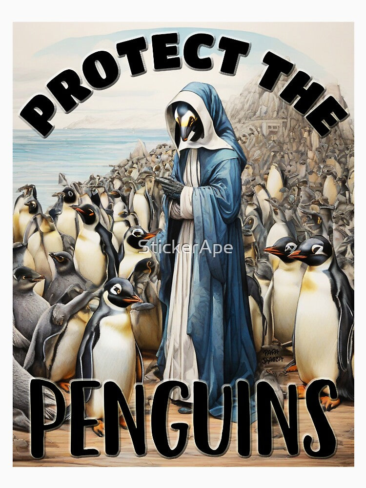Protect the Penguins; Nuns; by StickerApe