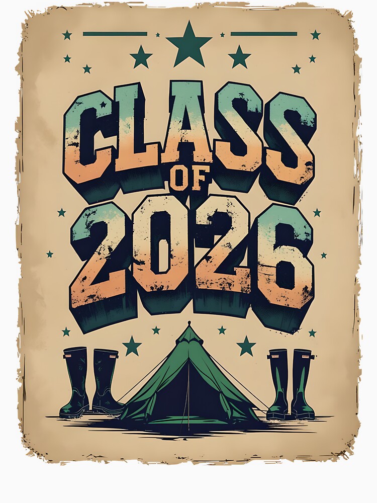 "Class of 2026" Outdoor Adventure Grunge Graduation by DarylWelsh2024