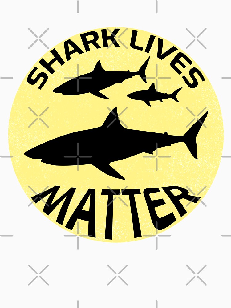 Shark lives matter design with black sharks. We have to protect the sharks! by NobelFashion
