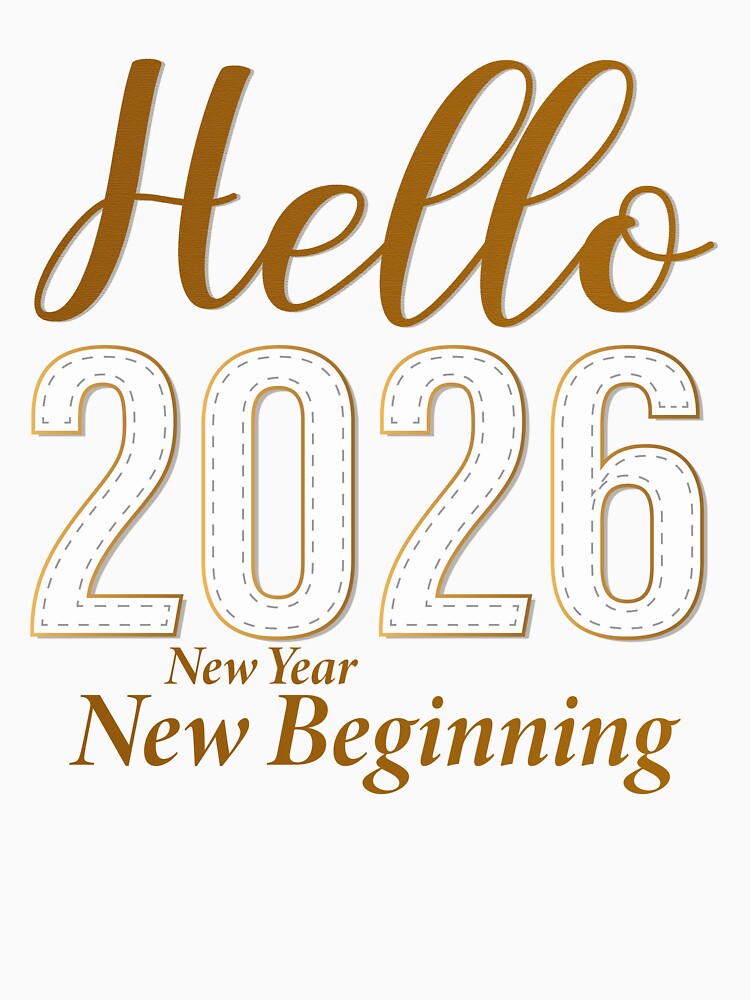 Hello 2026 – New Year New Beginning Typography Design by Design-Pro-21