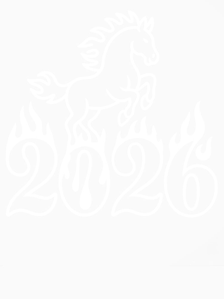 Flame Horse 2026 Symbol – Blackwork Illustration by NaturEdeN