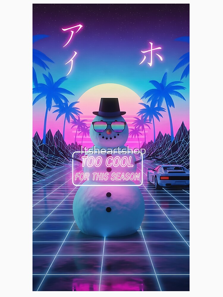 Vaporwave Snowman Too Cool by Itsheartshop