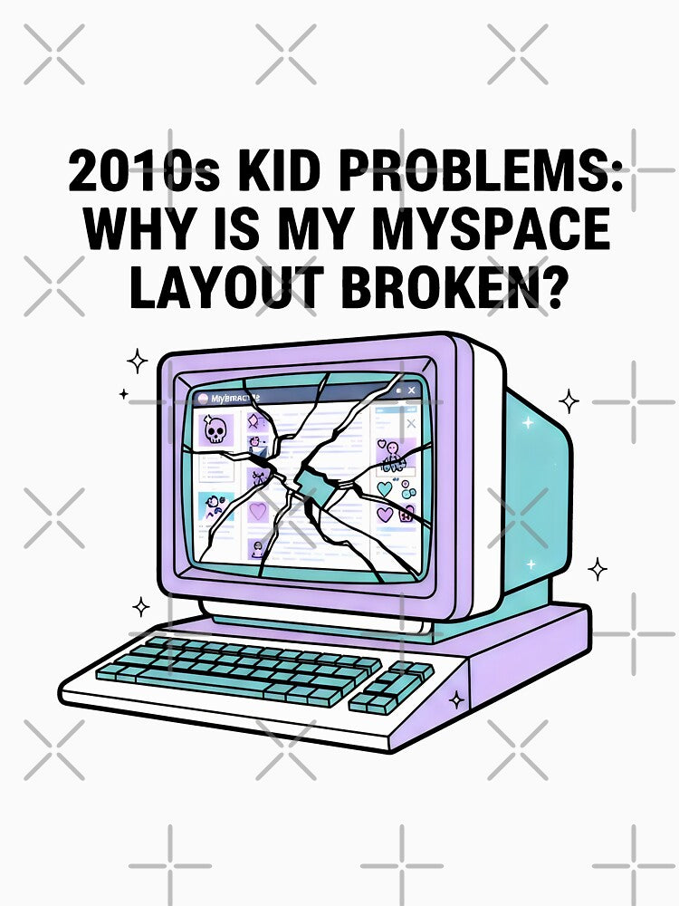 2010s Kid Problems Broken MySpace Layout Retro Tech Art by SplashTastic