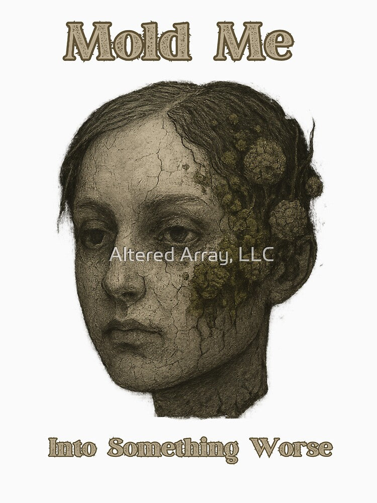 Mold Me Into Something Worse – Fungal Decay Portrait Art by Altered Array, LLC