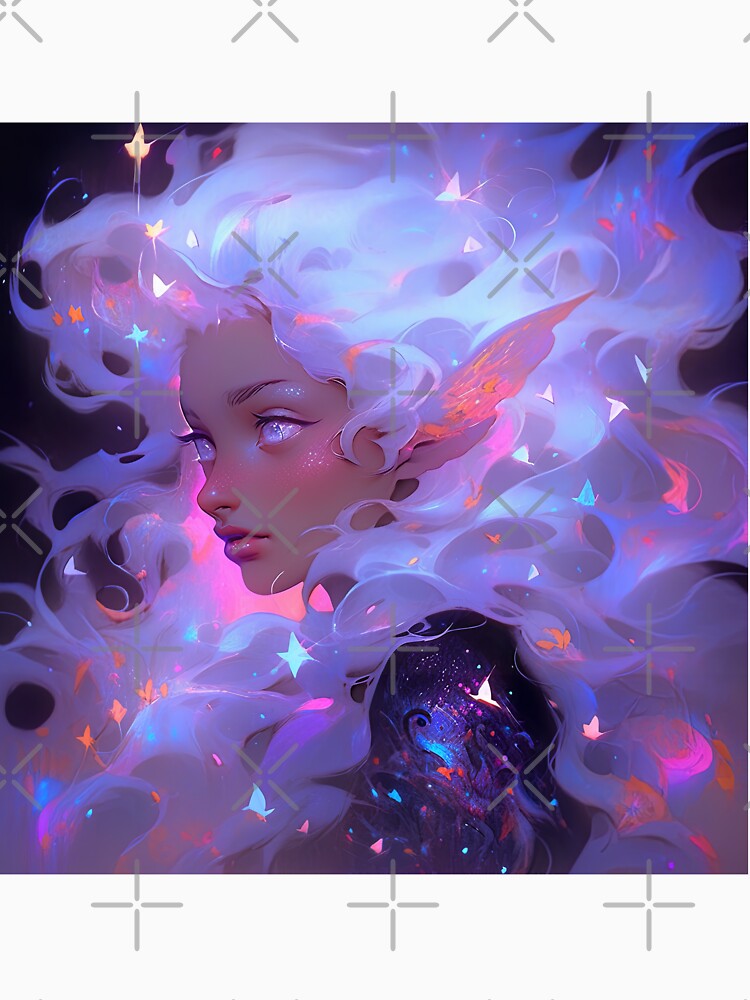 Soft Purple Elf Anime Girl by bubblegoth