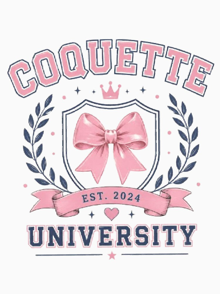 Coquette University Vintage Bow Aesthetic Design by AveniaOficial