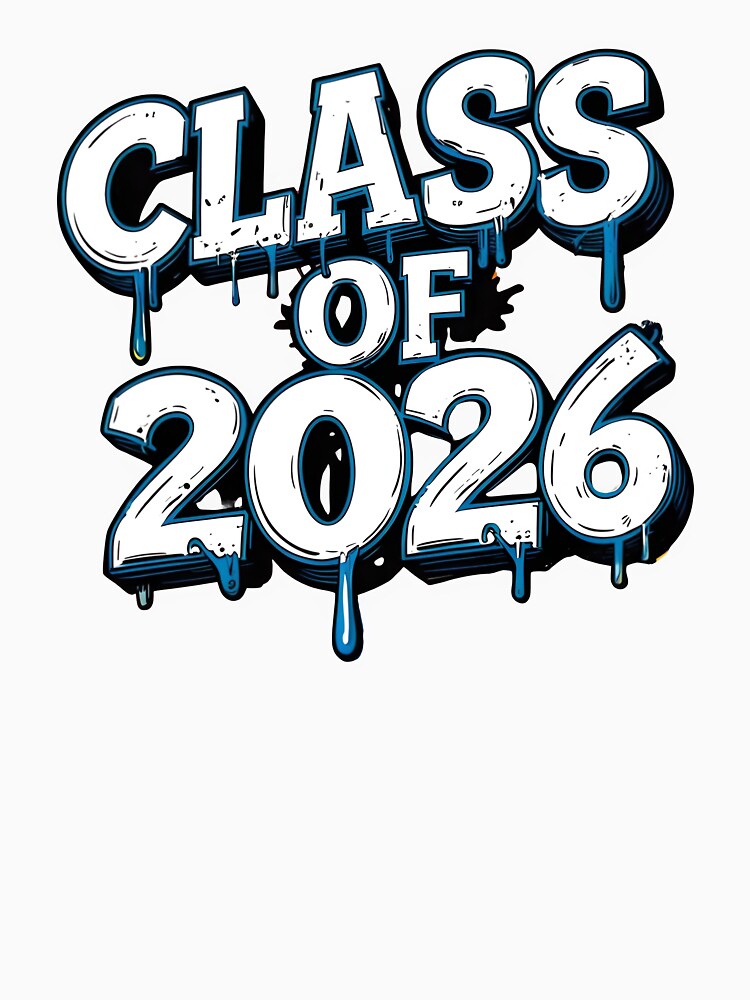 Graffiti Drip "Class of 2026" Graduation Art by DarylWelsh2024