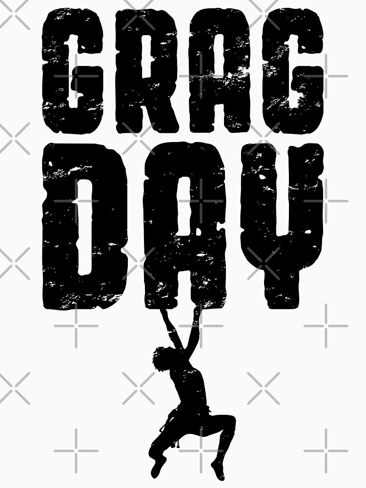 Grag Day Rock Climbing Bouldering Funny Climber Boy by GrandeDuc