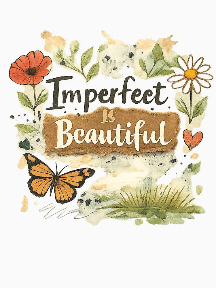 Imperfect Is Beautiful – Hand Drawn Imperfect Art | Wabi Sabi Aesthetic Design by B-M-Store