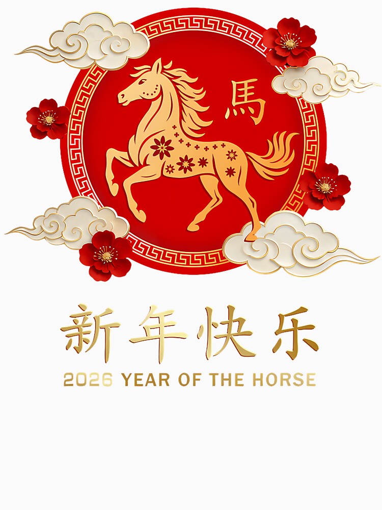 Chinese New Year 2026 Year Of The Horse by JeneMindy