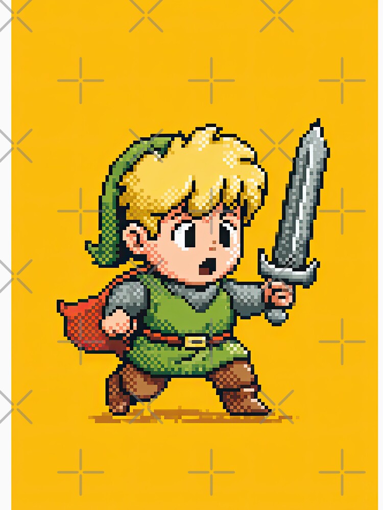 Classic Pixel Warrior In Game Landscape by Piotrek0001