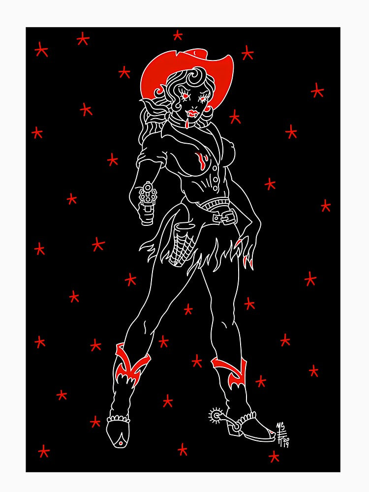 Pixel Art Vampire Cowgirl Retro Gaming Art by ylodecdtv11