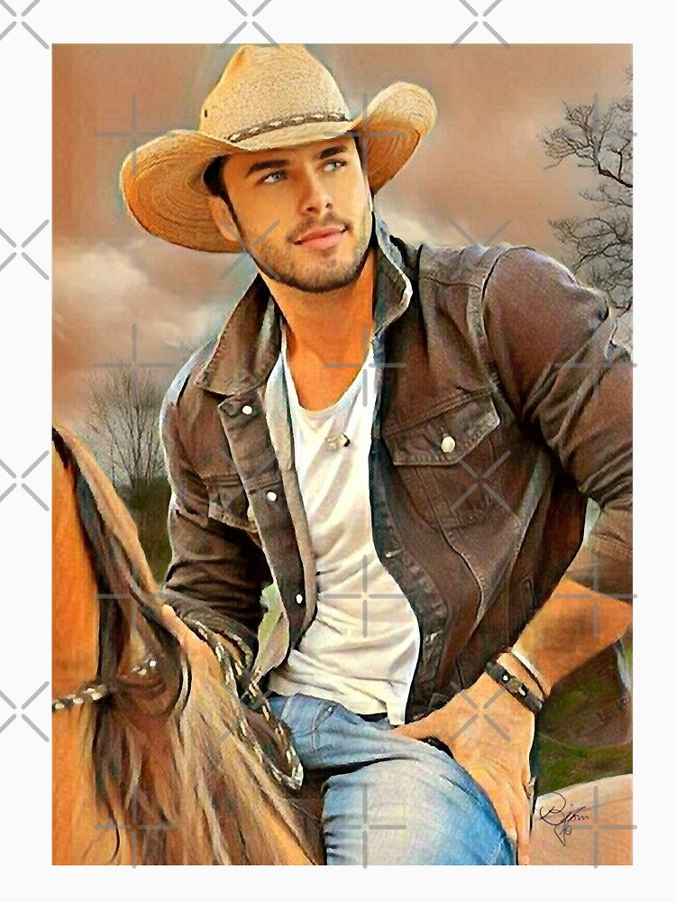 Music Retro Romantic Urban Cowboy Western Movie Cool Graphic Gift by Lapinski101Gai