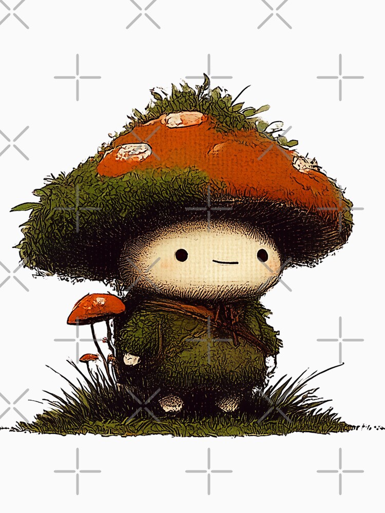 Whimsical Cottagecore Mushroom Creature Sticker by Ai Enchanted Art | Cottagecore • Whimsigoth • Aesthetic Designs