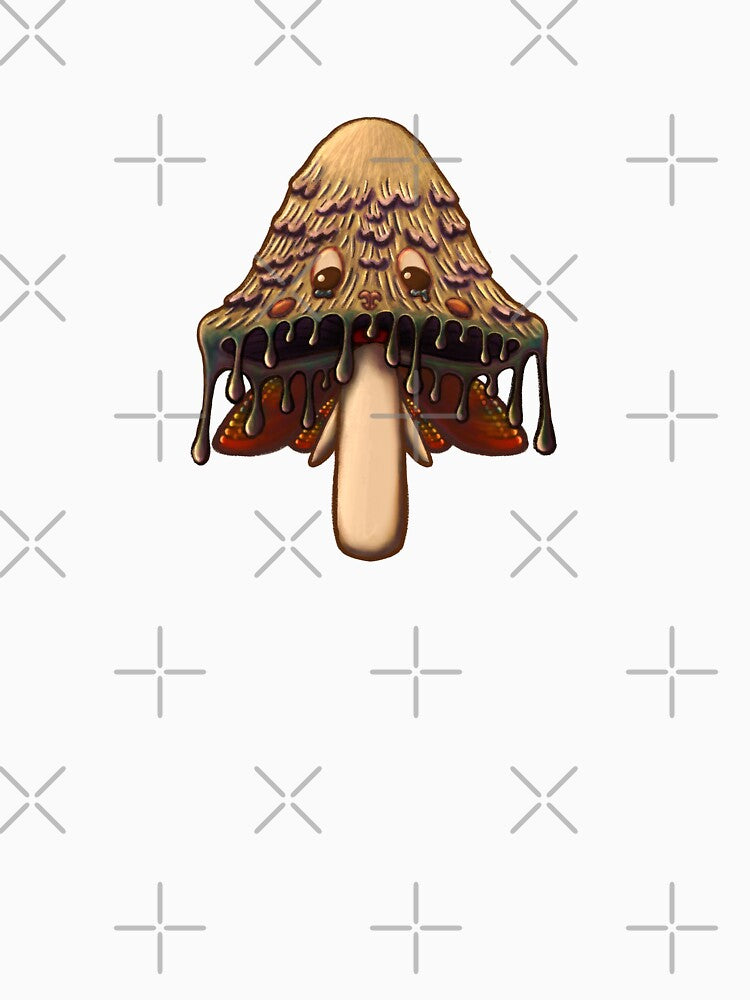 Sad Mushroom Fae Faerie Fairy Creature Inkcap by seeliecastle