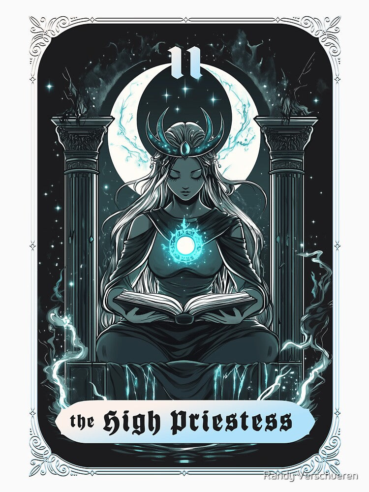The High Priestess (II) - Tarot by Randy Verschueren