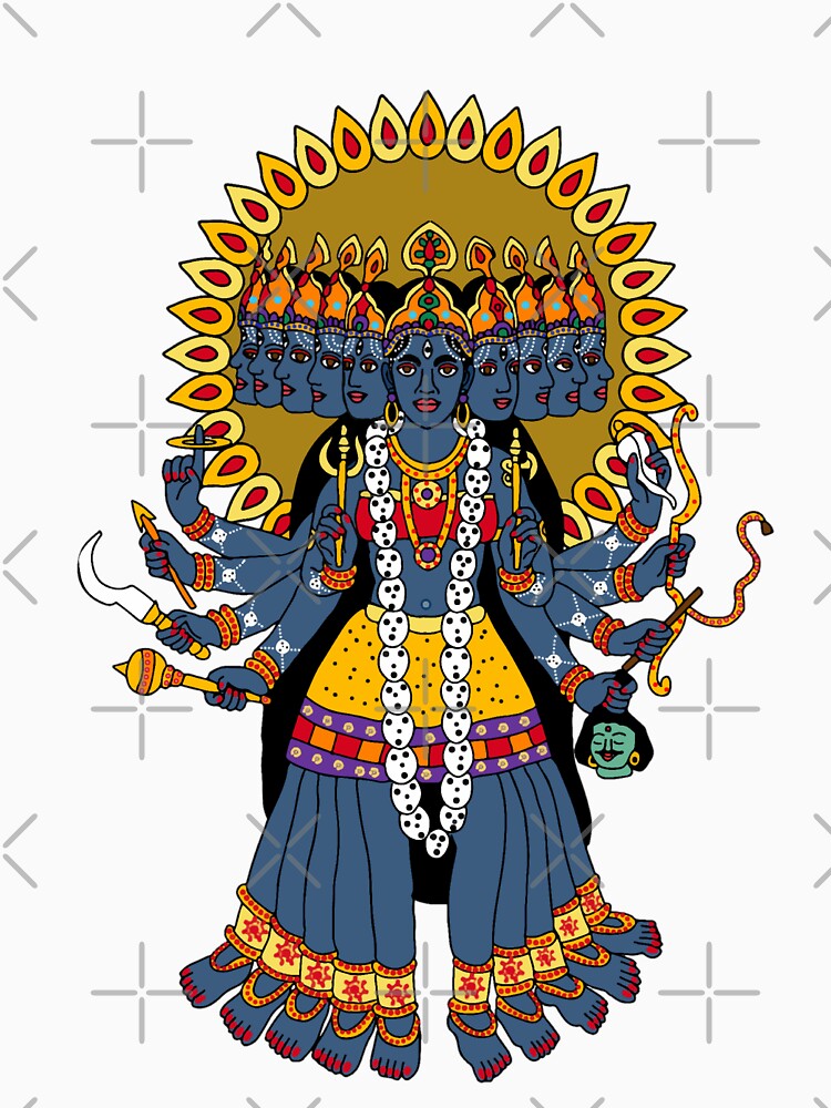 Goddess Mahakali Artwork | Fierce Divine Energy | Hindu Goddess Wall Decor by Harshit_Digital_Arts