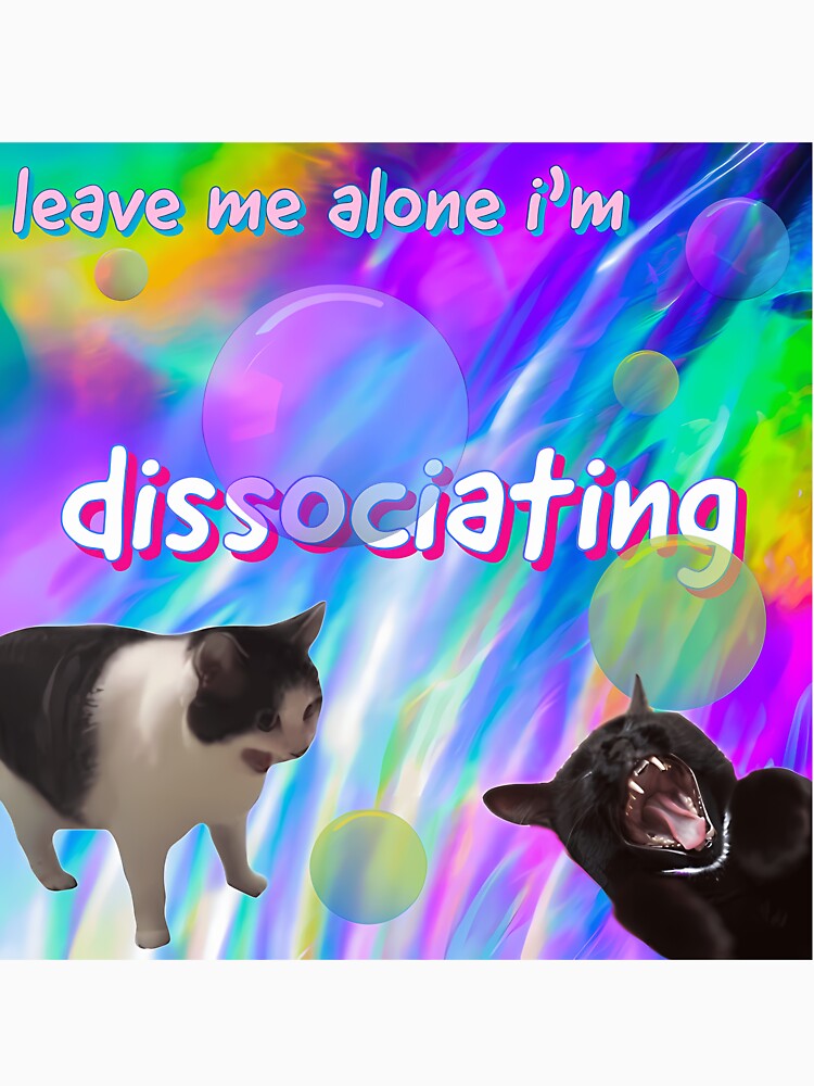 Leave Me Alone Im Dissociating Funny Cat Meme by pmthjvoo74