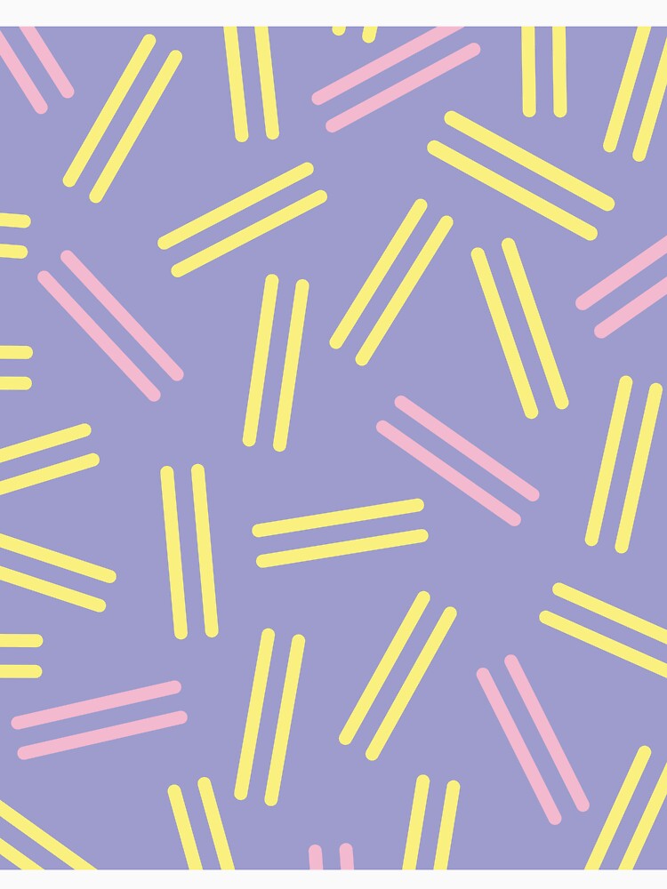 Very 80s Retro Pattern in Pastel Lavender Purple Pink Yellow by kierkegaard