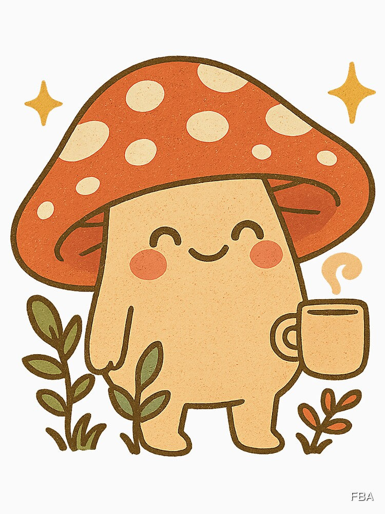 Cute Mushroom Barista – Cozy Cottagecore Vibes by FBA
