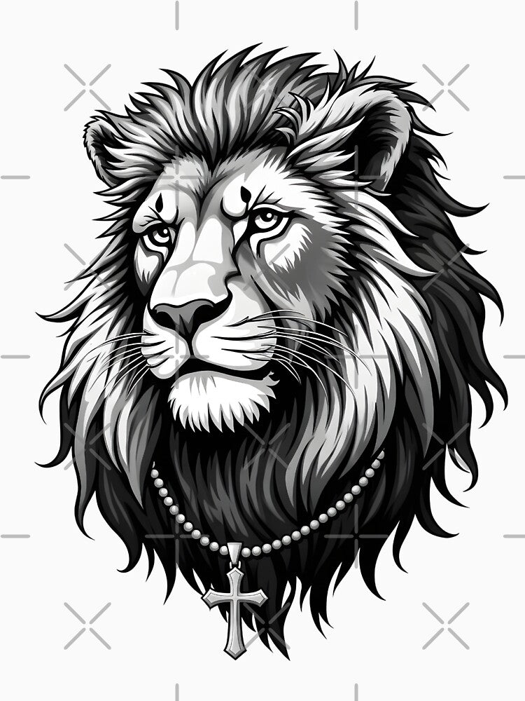 A STREET LION WITH A CROSS by infinitearte