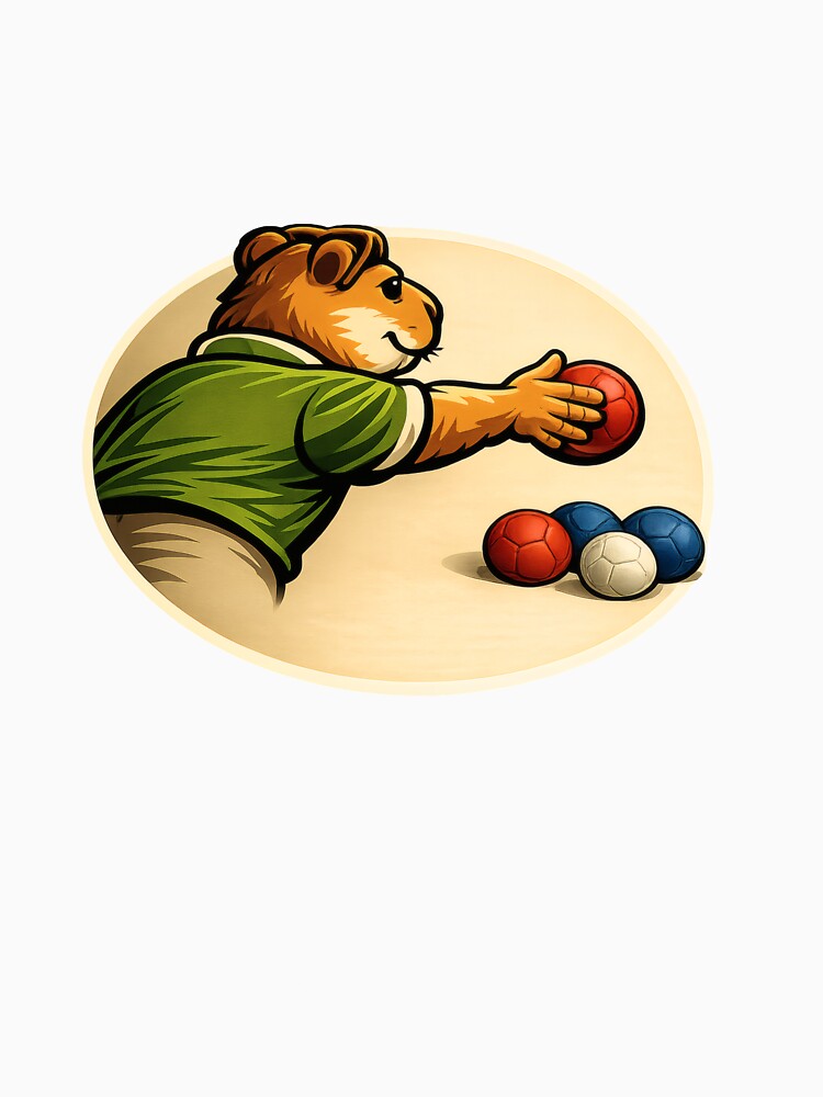 Capybara Bocce Player Rolling Ball by Ombrya