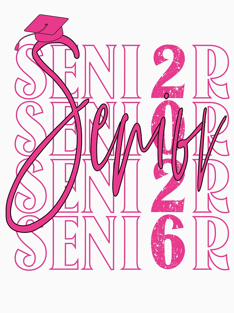 Senior 2026 Pink Aesthetic – Class of 2026 Graduation Shirt by maamonshe