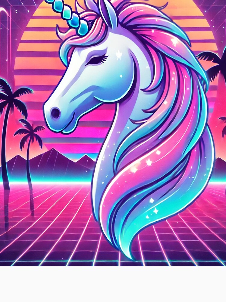 Neon Dream: Vaporwave Unicorn" by AkilaCreations