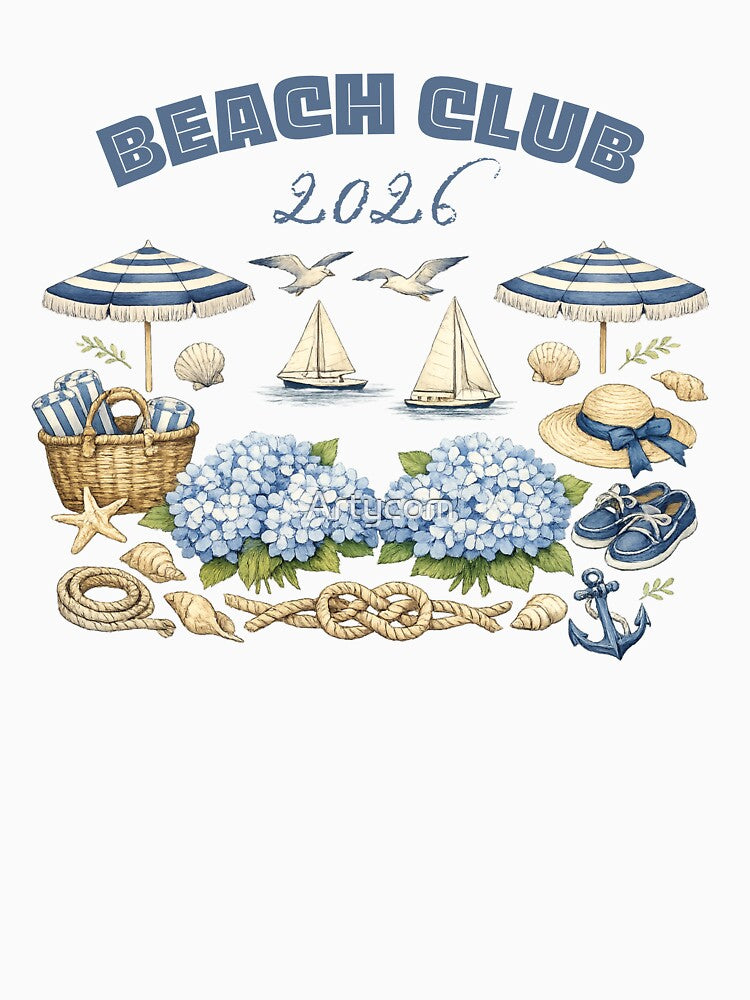 Coastal Grandmother Watercolor Family 2026 Vacation Matching Design by Artycom
