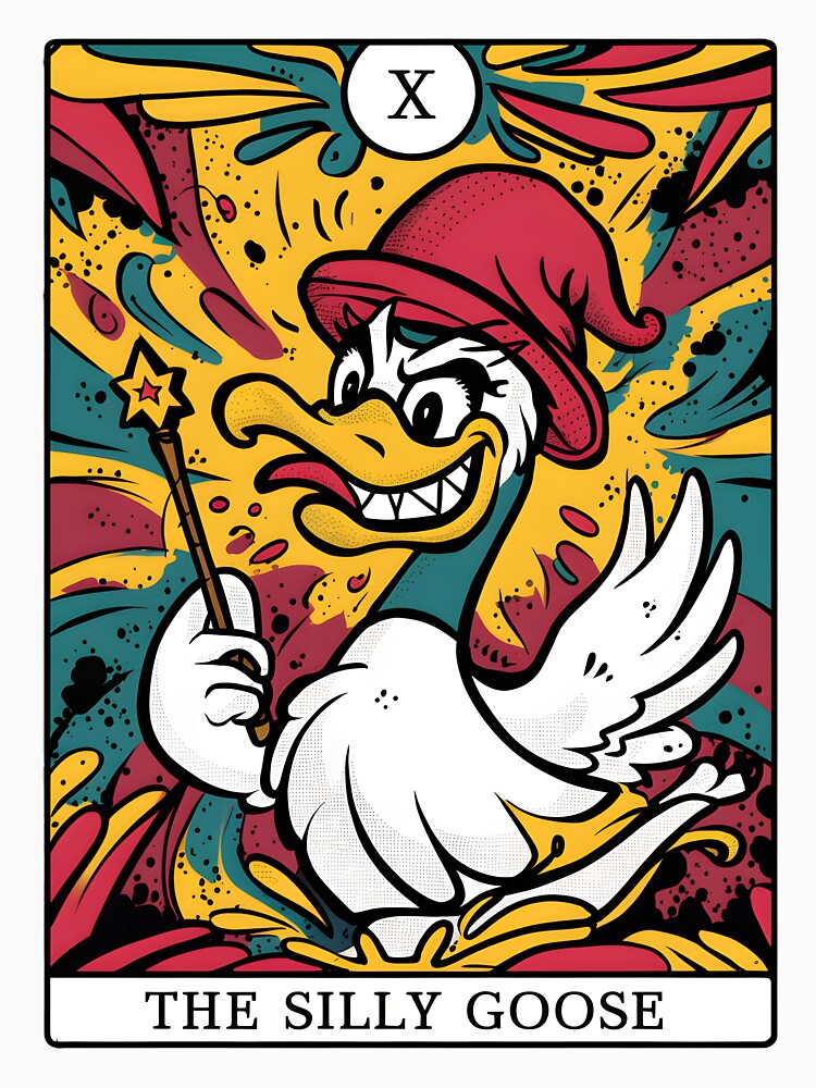 "The Silly Goose" Tarot Card | Chaotic & Funny Goose Design by MillennialVibe