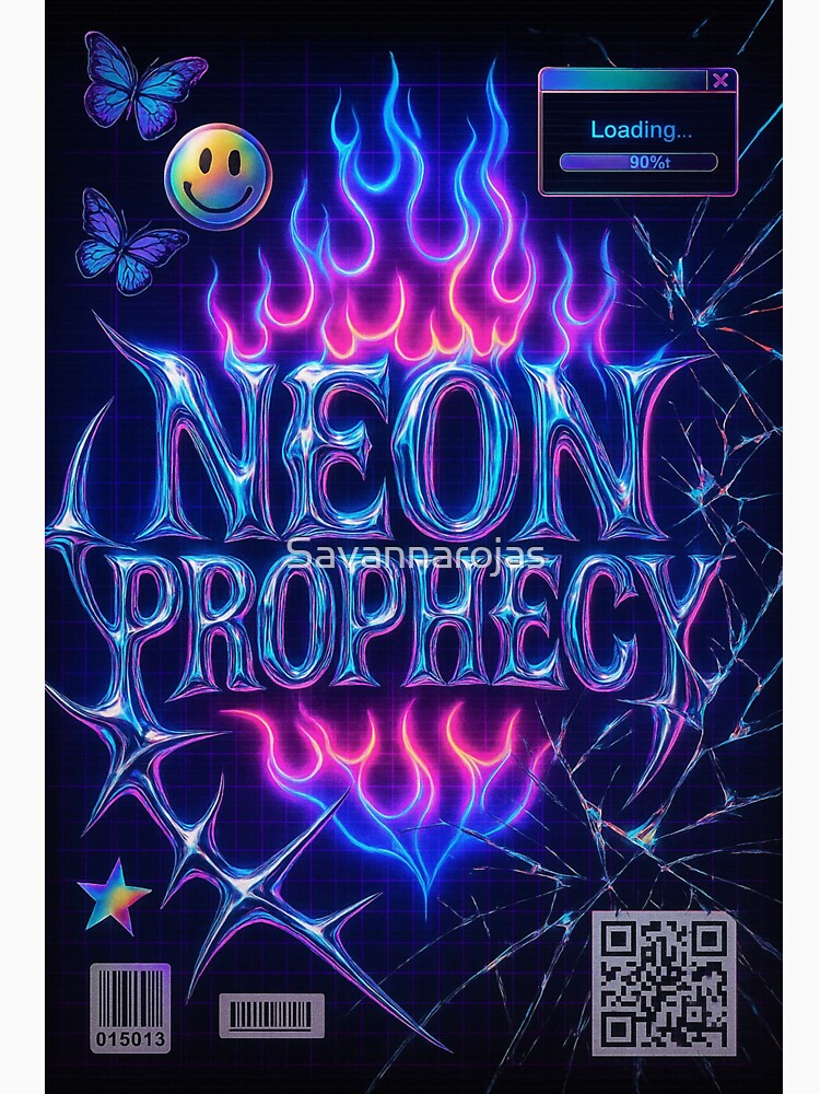 Neon Prophecy — Chrome Flame Y2K by Savannarojas