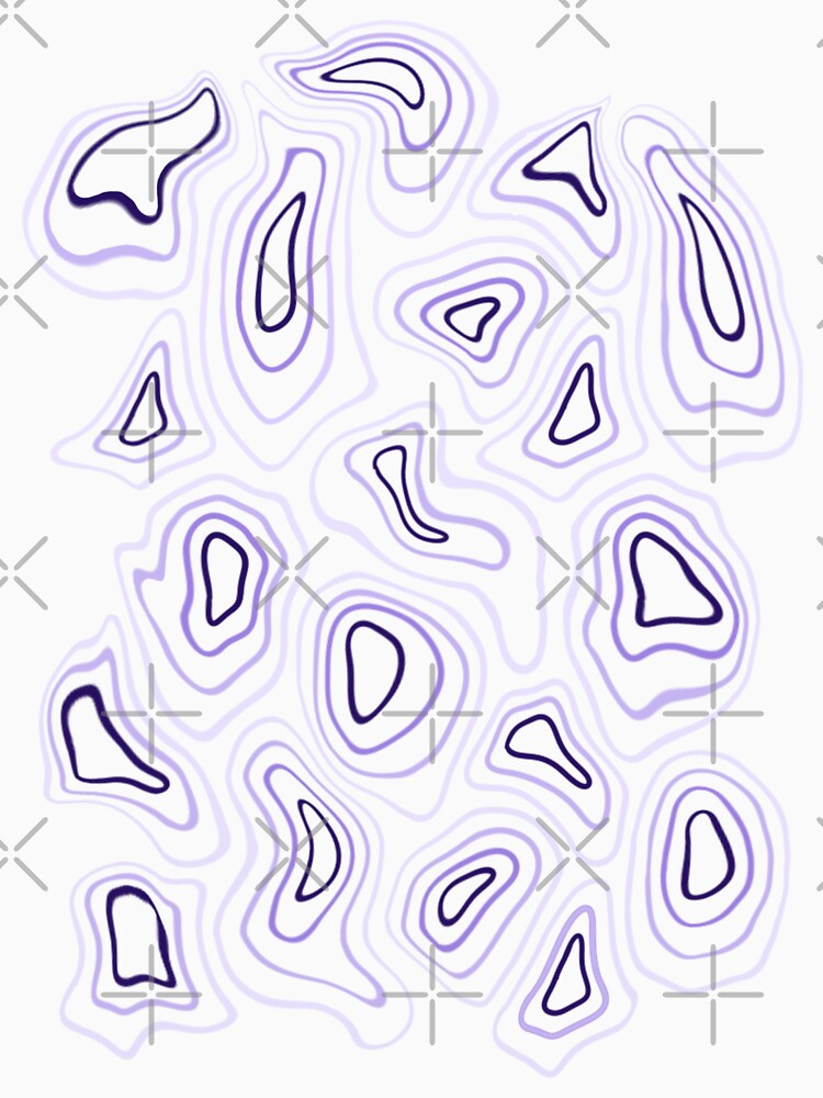 Purple Minimalist Geode Drawing by velvetearth