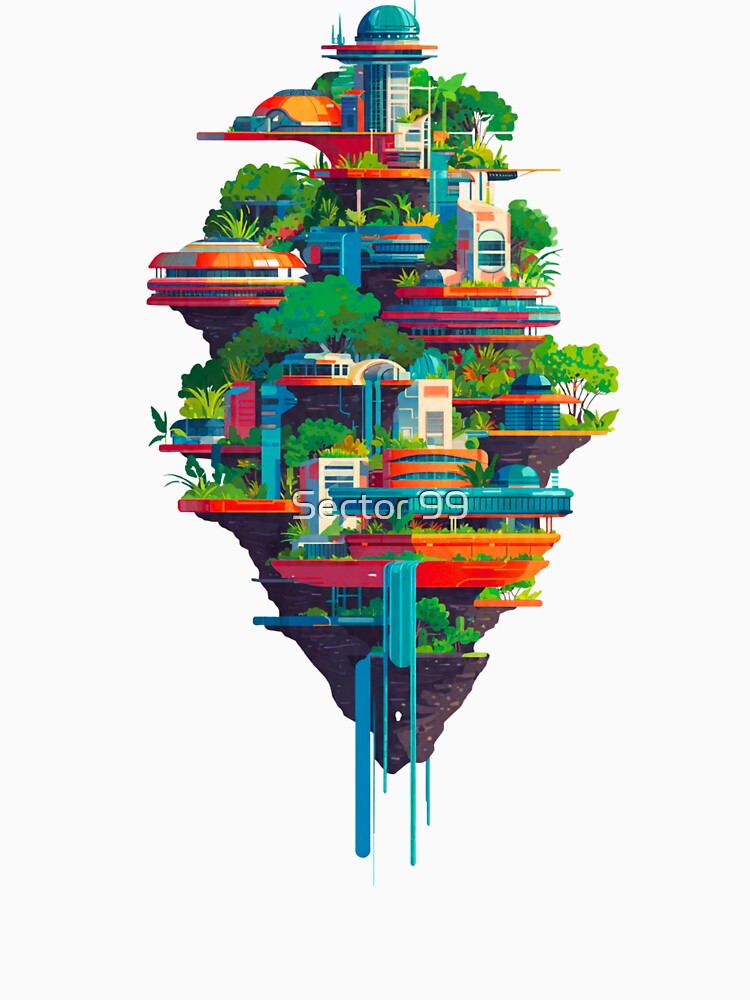 Futuristic Floating City by Sector 99