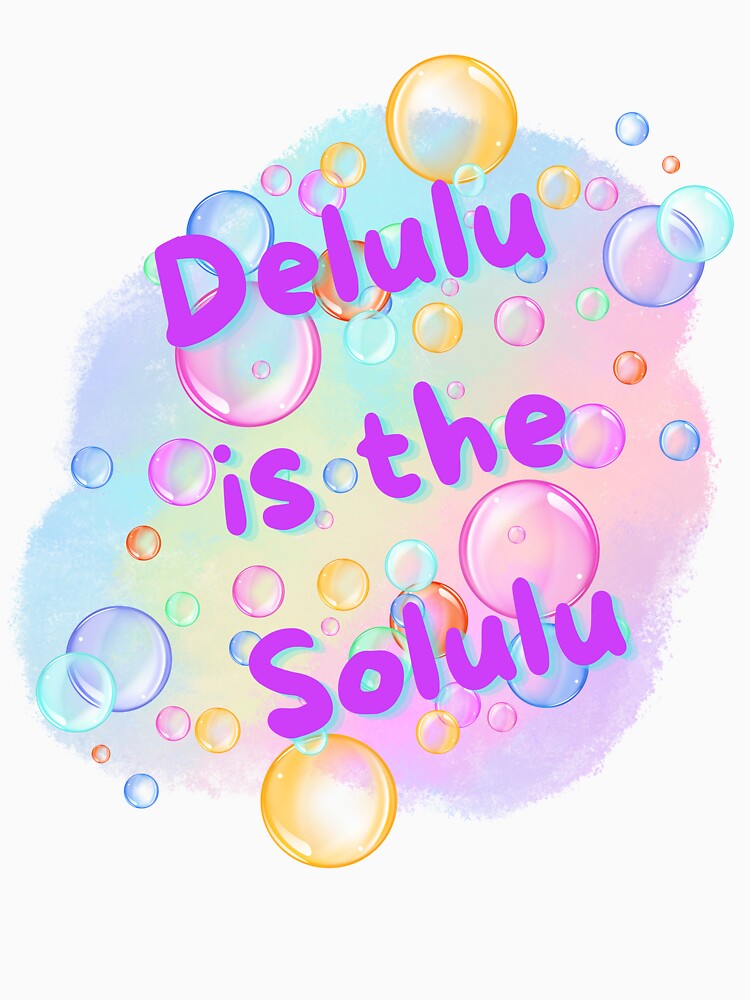 DELULU IS THE SOLULU Pastel Bubbles Watercolor Tie Dye by JaymeOctober