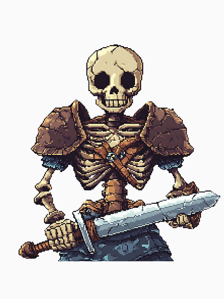 Pixel Art: Pixelated Skeleton by bapupa