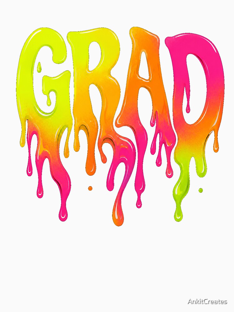 Psychedelic Melting Liquid Typography GRAD 2026 by AnkitCreates