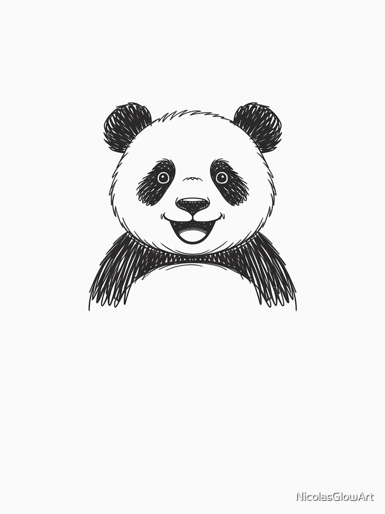 Panda Drawing by NicolasGlowArt