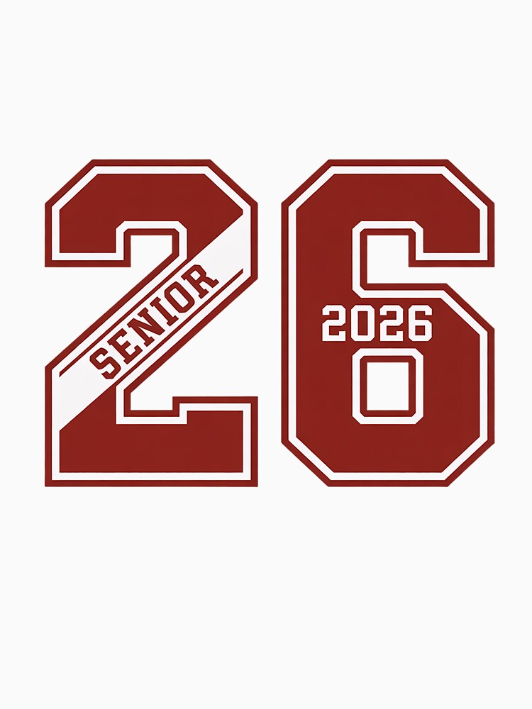 CLASS OF 2026 - MAROON LETTERMAN STYLE SENIOR CLASS 26 by catsdothingz