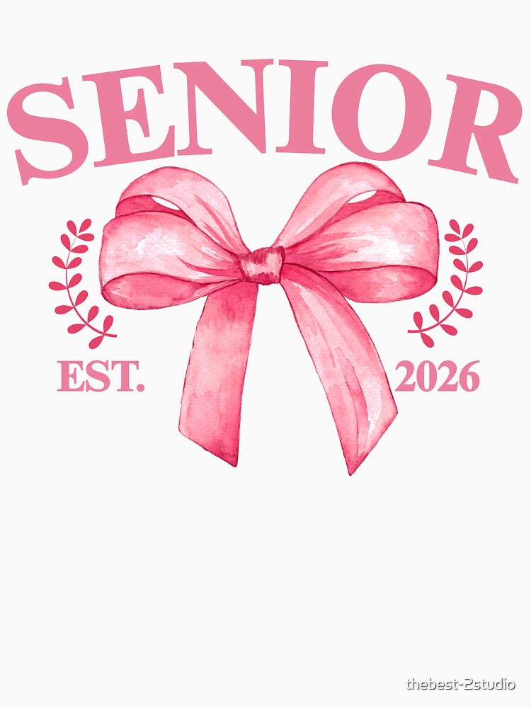 Senior Class Of 2026 Pink Coquette Bow by thebest-2studio