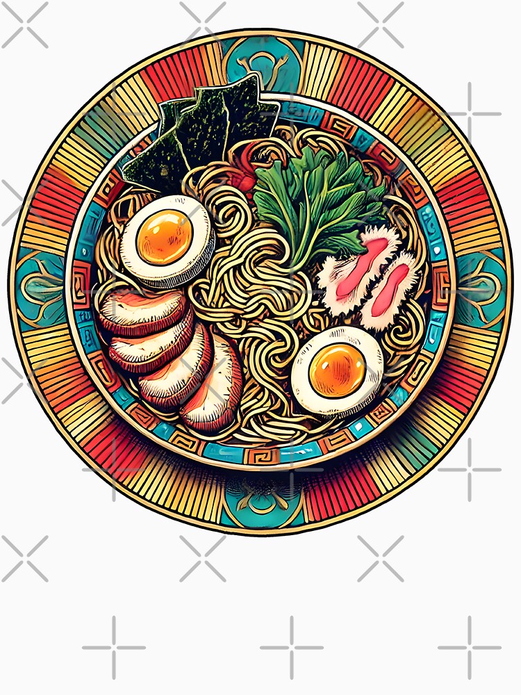 Authentic Japanese Ramen Bowl | Traditional Noodle Soup Art Print by DrawHandArt